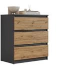 Lookway Kommode HANA M3 mit 3 Schubladen &ndash; modernes Design & praktische