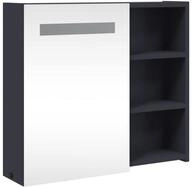 vidaXL Spiegelschrank 60 x 13 x 52 cm Spiegelschrank mit LED-Beleuchtung Grau