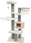 Canadian Cat Company Kratzbaum Avery XXL, beige-anthrazit, 186cm, Massivholz