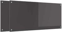 vidaXL K&uuml;chenr&uuml;ckwand K&uuml;chenr&uuml;ckwand 2 pcs Dunkelgrau 110 x 50 cm...