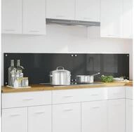 vidaXL K&uuml;chenr&uuml;ckwand, K&uuml;chenr&uuml;ckwand 2 pcs Dunkelgrau 100 x 40 cm Geh&auml;rtetes