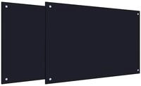 vidaXL K&uuml;chenr&uuml;ckwand K&uuml;chenr&uuml;ckwand 2 pcs Schwarz 90 x 60 cm Geh&auml;rtetes...