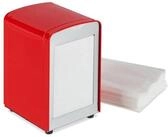 relaxdays Serviettenhalter 10 x Serviettenspender Retro rot, Stahl