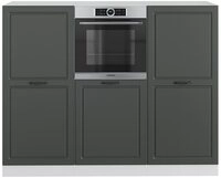 Vicco K&uuml;chenzeile R-Line, Anthrazit Landhaus/Wei&szlig;, 180 cm ohne Arbeitsplatte