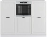 Vicco K&uuml;chenzeile R-Line, Wei&szlig; Landhaus/Wei&szlig;, 180 cm ohne Arbeitsplatte