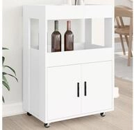 vidaXL K&uuml;chenwagen, Barwagen Wei&szlig; 60x39,5x89 cm Holzwerkstoff
