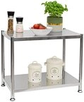 shelfr Regal mit 2 Ablagen - 61x36x50 Edelstahlregal - Schwerlastregal bis 60...