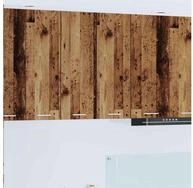 vidaXL H&auml;ngeschrank H&auml;ngeschrank mit T&uuml;r 2 pcs Altes Holz und Wei&szlig; 30 x 31...