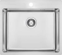 Deante Edelstahlsp&uuml;le Einbausp&uuml;lbecken Chrom eckig 55 cm aus Edelstahl mit