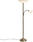 Qazqa Stehlampe Katarina, ohne Leuchtmittel, Neutralwei&szlig;, QAZQA Stehlampe, e27,