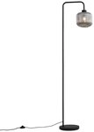 Qazqa Stehlampe Ana, ohne Leuchtmittel, Warmwei&szlig;, QAZQA Stehlampe, e27, Schwarz,