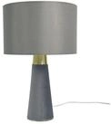 relaxdays Nachttischlampe Tischlampe Samt & Leinen, Ein-/Ausschalter, ohne