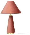 relaxdays Nachttischlampe Tischlampe mit Samtschirm, Ein-/Ausschalter, ohne