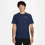 Laufshirt NIKE "M NK DF UV MILER SS", Herren, Gr. S, midnight nav, Obermaterial: 100%