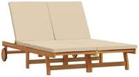 vidaXL Gartenliege Sonnenliege Braun 125 x 200 x 84 cm Massivholz, 1 St.