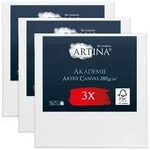 Artina Keilrahmen Keilrahmen Leinwand Akademie, 100x100cm, 3er Set, 100%...
