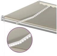 vidaXL Markise 500 x 350 cm Automatische Markise mit LED Windsensor 500x350 cm...