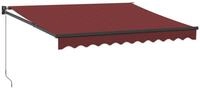 vidaXL Markise 3 x 25 m Markise Manuell Weinrot 300x250 cm