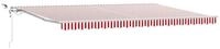 vidaXL Markise Markisenstoff Rot und Wei&szlig; 500 x 350 cm Polyester (1-St)