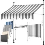 KESSER Klemmmarkise mit Handkurbel f&uuml;r Terrasse, Balkon & Garten UV-best&auml;ndig,