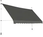 COSTWAY Klemmmarkise grau 350 cm