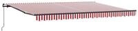 vidaXL Markise Ausziehbare Markise Rot und Wei&szlig; 450 x 300 cm (1-St)