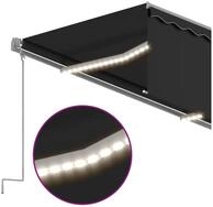 vidaXL Markise 3 x 25 m Automatische Markise mit Volant LED Windsensor 3x2,5m...