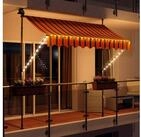 Swing&Harmonie Klemmmarkise LED - Balkonmarkise mit Kurbel Sonnenschutz Markise