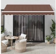 vidaXL Markise Markise Manuell mit LED Braun 350x250 cm