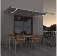 vidaXL Markise Markise Manuell Einziehbar mit LED 500x300 cm Creme