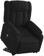 vidaXL Sessel Elektrischer Massagesessel mit Aufstehhilfe Schwarz Stoff (1-St)