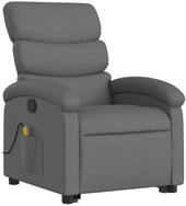 vidaXL Sessel Massagesessel mit Aufstehhilfe Dunkelgrau Stoff (1-St)