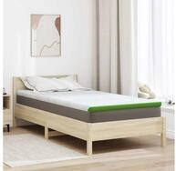 Matratzenauflage vidaXL, Matratzenauflage Wei&szlig; und Gr&uuml;n 100 x 200 cm Jacquard Stoff