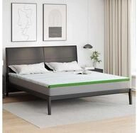 Matratzenauflage vidaXL, Matratzenauflage Wei&szlig; und Gr&uuml;n 200 x 200 cm Jacquard...