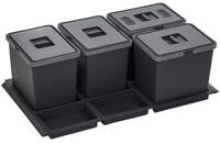 SO-TECH&reg; M&uuml;lleimer Abfallsammler Metropolis 15+15+15+15L, Abfallsystem f&uuml;r