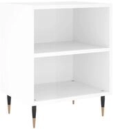 vidaXL Nachttisch Nachttisch Hochglanz-Wei&szlig; 40x30x50 cm Holzwerkstoff (1-St)