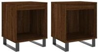 vidaXL Nachttisch Nachttische 2 Stk. Braun Eichen-Optik 40x35x50 cm...
