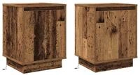 vidaXL Nachttisch Nachttisch 2 pcs Altholz 39 x 34,5 x 50 cm Holzwerkstoff...