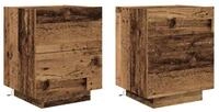 vidaXL Nachttisch Nachttisch 2 pcs Altholz 45 x 40 x 55 cm Holzwerkstoff (2-St)