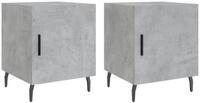 vidaXL Nachttisch Nachttische 2 Stk. Betongrau 40x40x50 cm Holzwerkstoff (2-St)