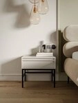 Selsey Nachttisch EVO, mit Schublade, Metallgestell und