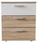 HTI-Living Nachtschrank Nachtkommode 3 Schubladen Nina Sonoma Wei&szlig; (St&uuml;ck,...