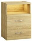 Casaria Nachttisch Jamie (1-St), mit Touch LED Beleuchtung 40x28x55cm Dimmbar...