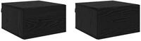 vidaXL Nachttisch Nachttisch 2 pcs Schwarz Eichen-Optik 35 x 35 x 20 cm (2-St)