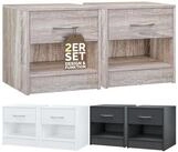 Casaria Nachttisch Kiel (2-St), mit Schublade 41x39x28cm Holz Modern...