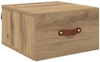 vidaXL F&auml;cherschrank Wandmontierter Nachtschrank Artisan-Eiche 35 x 35 x 20 cm