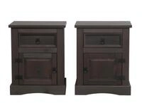ebuy24 Nachttisch New Mexico Nachttisch 2er Set mit 1 Schublade und