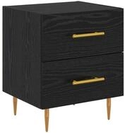 vidaXL Nachttisch Nachttisch Schwarz Eichen-Optik 40 x 35 x 47,5 cm...