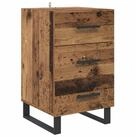 vidaXL Nachttisch Nachttisch mit Schubladen Altholz 40 x 40 x 66 cm...
