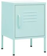 vidaXL Nachttisch Nachttische 2 Stk. Minzgr&uuml;n 35x35x51 cm Stahl (2-St)